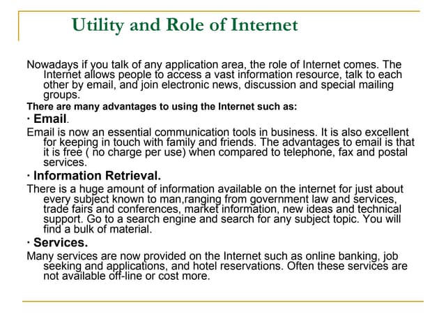 Introduction To Internet And Www   6