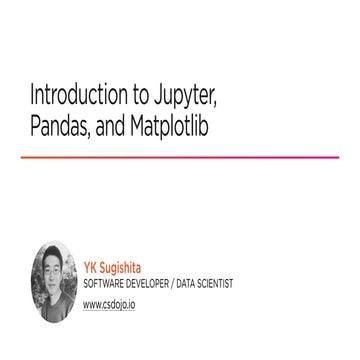 Introduction to jupyter pandas and matplotlib | PDF