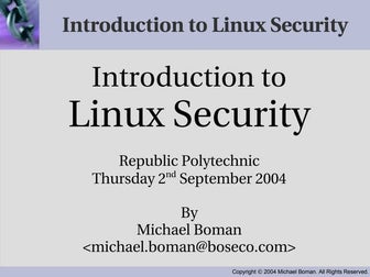 Introduction To Linux Security
