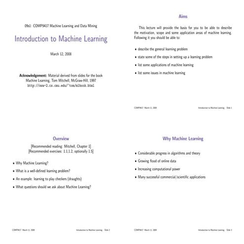 Introduction to Machine Learning | PPT
