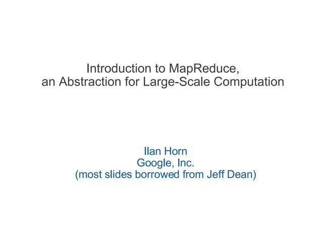 Introduction To Map Reduce