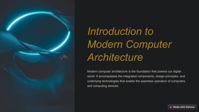 Introduction To Modern Computer Architecture 1 Pptx Introduction To Modern Computer Architecture 1 Pptx