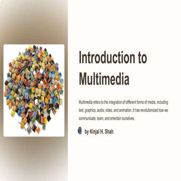 Introduction to the Multimedia for Teaching