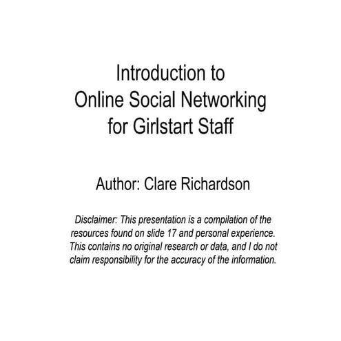 Introduction To Online Social Networking