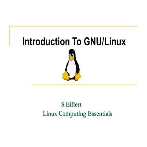 Introduction To Opensource And GNU/Linux | PPT