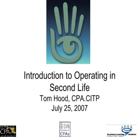Introduction To Operating In Second Life Macpa