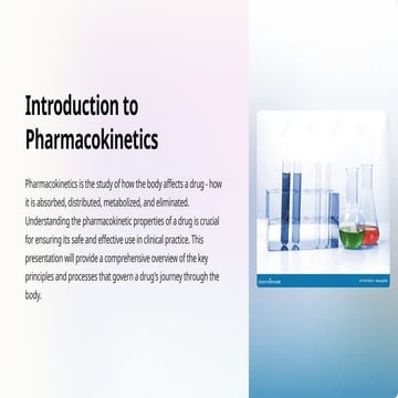 Introduction and Background to Pharmacokinetics