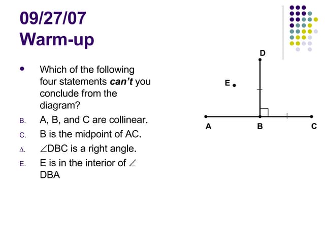 Introduction to Postulates and Theorems