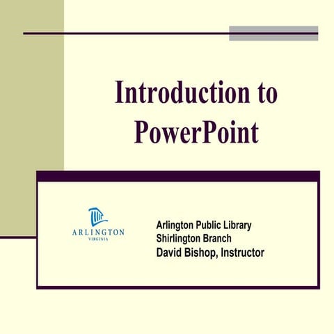Introduction To Power Point New