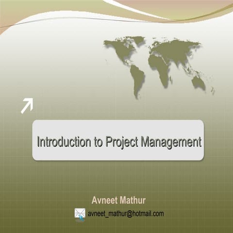 Introduction To Project Management