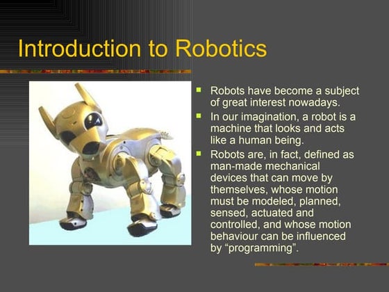 Basics of Robotics | PPT