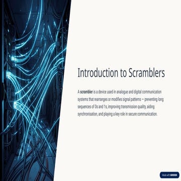 Comprehensive Overview of Scramblers in Digital Communication Systems ...