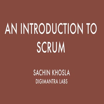 Introduction to Agile scrum