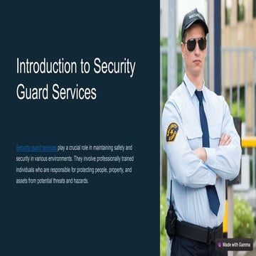 Sentinels of Safety: The Role of Security Guard Services