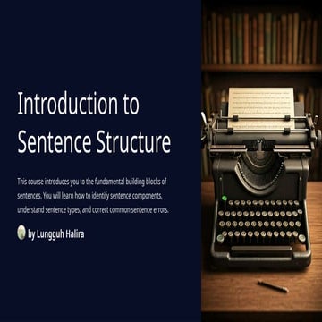 Introduction-to-Sentence-Structure for Basic English Grammar