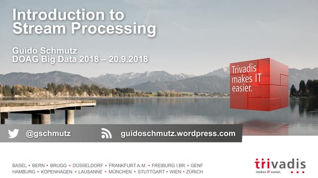 Introduction to Stream Processing