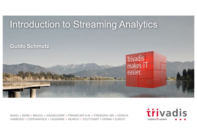 Introduction to Streaming Analytics