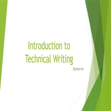 Introduction to technical writing | PPTX