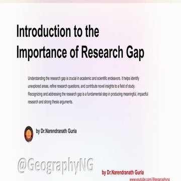 Importance of Research Gap | Research Methodology