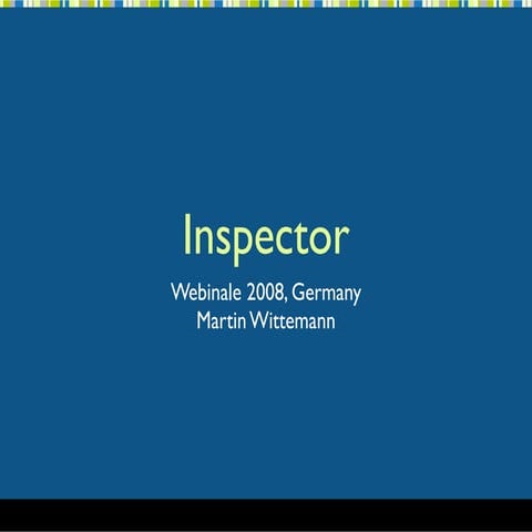 Introduction to the qooxdoo Inspector