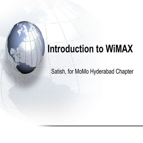 Introduction to WiMAX
