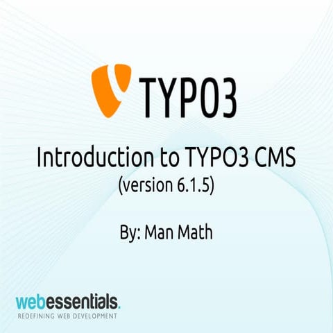 Introduction TYPO3 Version 6.1.5