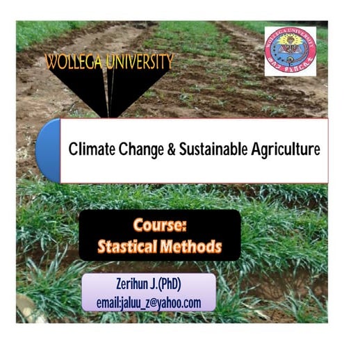STATISTICAL METHODS AND TECHNIQUES FOR AGRONOMIC RESEARCH | PPTX