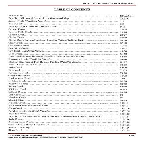 Introduction -- Puyallup Tribe Salmon Report 2010