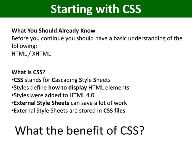 Introduction 2 css