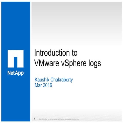 Introduction to vSphere logs