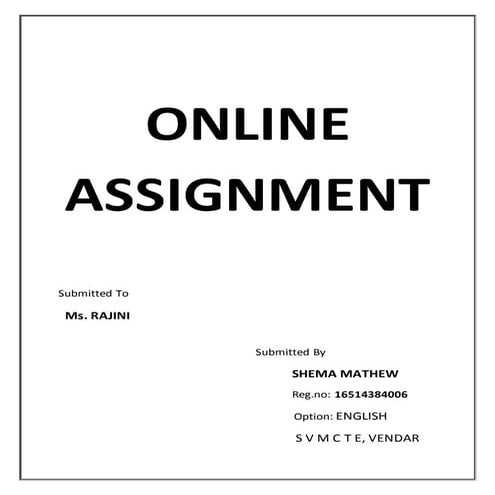 online assignment