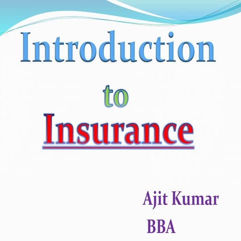 Introduction about insurance