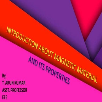 Introduction about magnetic material and its properties