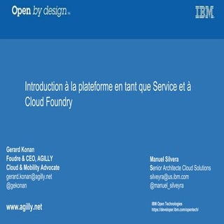 Introduction à Cloud Foundry et au...