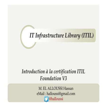 Introduction à la certification itil foundation