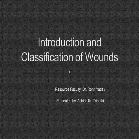 Classification of wounds
