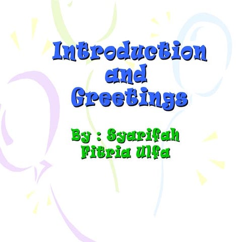 Basic English Conversation - Introduction and greetings 