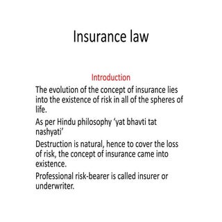 Introduction and history of insuran...