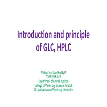 Introduction and principle of glc, hplc