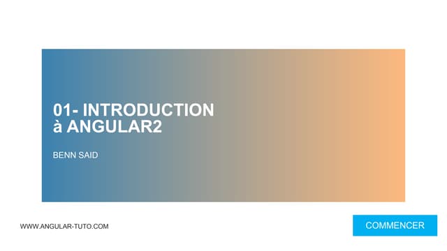 Introduction angular2 français