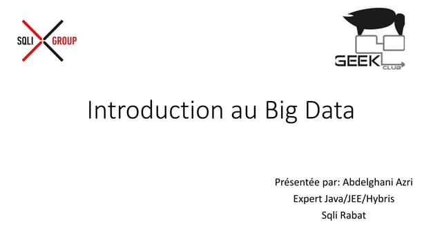 Introduction au big data