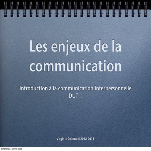 Introduction aux enjeux de la communication | PDF
