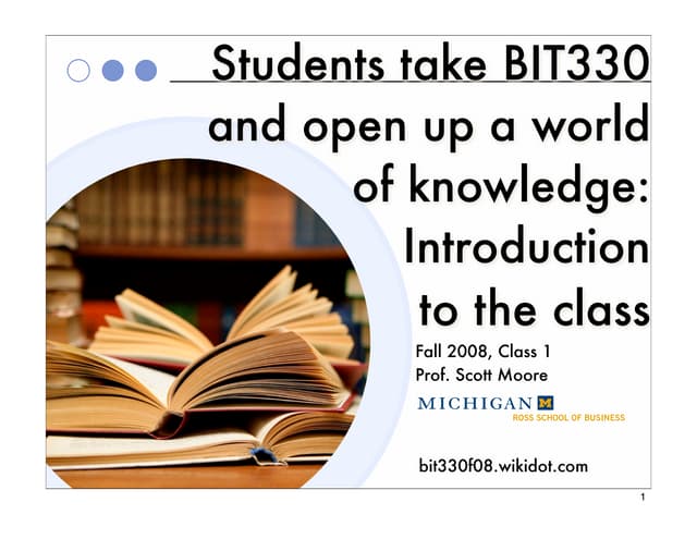 Introduction to BIT330