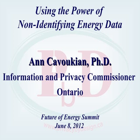 Introduction by ann cavoukian