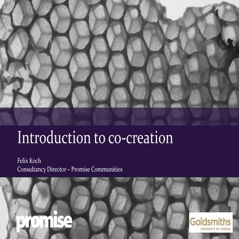 Introduction to Co-creation (MA Brand Development at Goldsmiths)