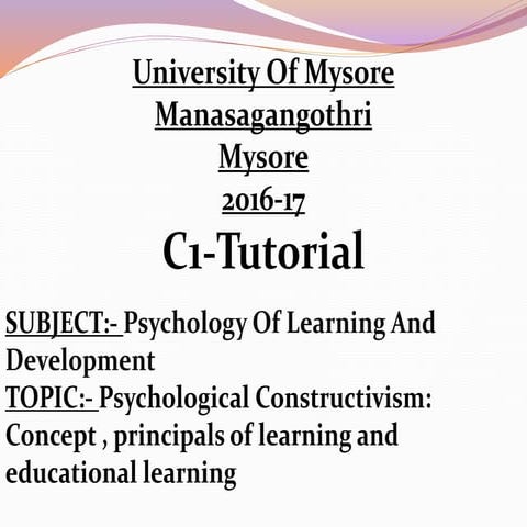 Introduction constructivist