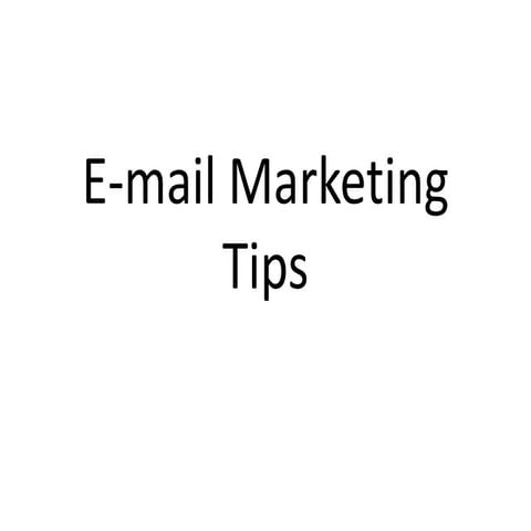 Introduction e mail marketing | PPT