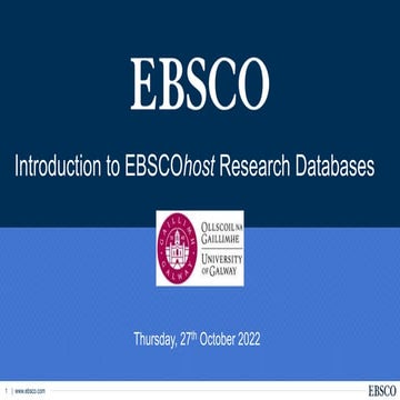 Introduction to EBSCOhost Research databases