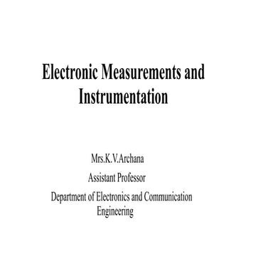 Introduction Electronic Measurement and Instrumentation