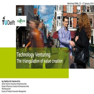 Technology Venturing: Introduction for nano technology